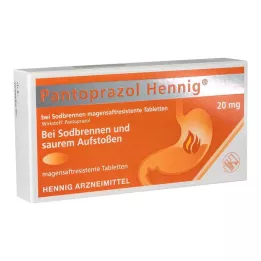 Pantoprazol Hennig b.Heartburn 20 mg gastro-resistente tabletter, 7 stk