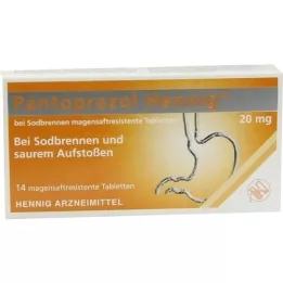PANTOPRAZOL Hennig b.Sodbrennen 20 mg msr.tabl., 14 stk