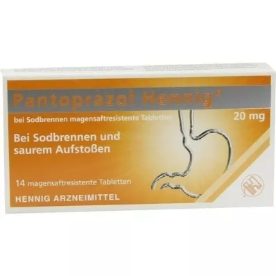 PANTOPRAZOL Hennig b.Sodbrennen 20 mg msr.tabl., 14 stk