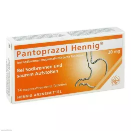 Pantoprazol Hennig b.Heartburn 20 mg mage-resistente tabletter, 14 stk