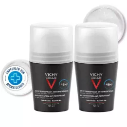 VICHY HOMME Deo Roll-on for sensitiv hud 48 timer DP, 2X50 ml