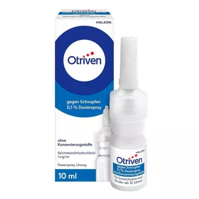 OTRIVEN 0,1 % doseringsspray uten konserveringsmidler, 10 ml