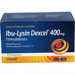 IBU-LYSIN Dexcel 400 mg filmdrasjerte tabletter, 50 stk