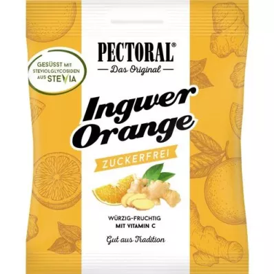 PECTORAL Ingefær-oransje godteri uten sukker, 60 g