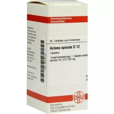 ACTAEA SPICATA D 12 tabletter, 80 stk