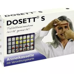 DOSETT S Medisinsk kassett blå, 1 stk