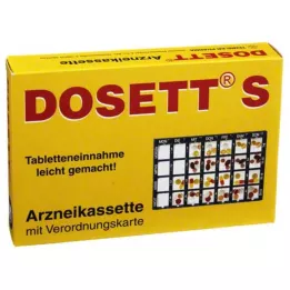 DOSETT S Medisinsk kassett blå, 1 stk