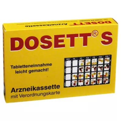 DOSETT S Medisinsk kassett blå, 1 stk