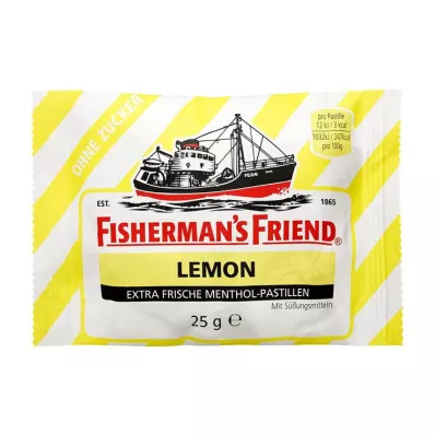 Fishermans Friend Lemon uten sukkerpastiller, 25 g Fishermans Friend Lemon uten sukkerpastiller, 25 g