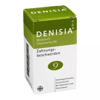 DENISIA 9 Tabletter mot ubehag ved tannfrembrudd, 80 stk DENISIA 9 Tabletter mot ubehag ved tannfrembrudd, 80 stk