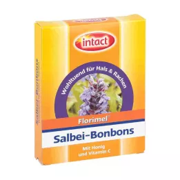 FLORIMEL Salviekarameller med C-vitamin, 50 g