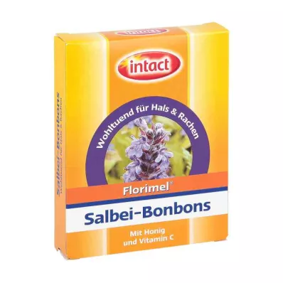 FLORIMEL Salviekarameller med C-vitamin, 50 g FLORIMEL Salviekarameller med C-vitamin, 50 g