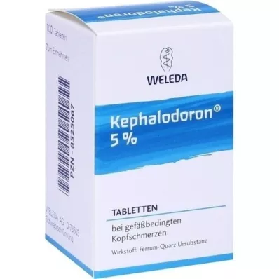 KEPHALODORON 5 % tabletter, 100 stk