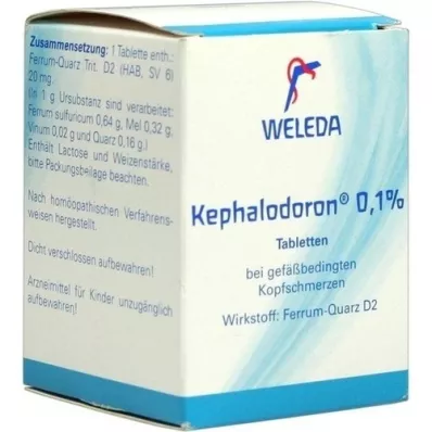 KEPHALODORON 0,1 % tabletter, 250 stk