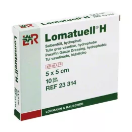 LOMATUELL H Salvetyl 5x5 cm steril, 10 stk