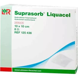 SUPRASORB Liquacel hydroakt.faserverb.10x10 cm, 8 stk