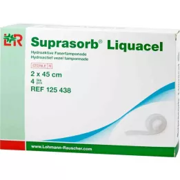 SUPRASORB Liquacel hydroakt.faserverb.2x45 cm, 4 stk