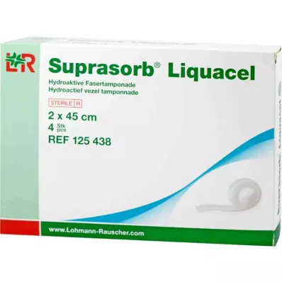 SUPRASORB Liquacel hydroakt.faserverb.2x45 cm, 4 stk