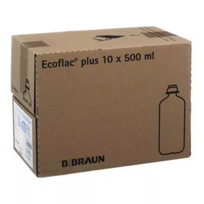 Saltoppløsning 0,9 % Ecoflac Plus, 10X500 ml Saltoppløsning 0,9 % Ecoflac Plus, 10X500 ml
