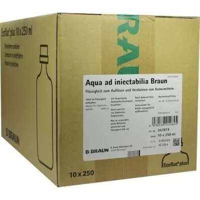 AQUA AD injectabilia Ecoflac Plus infusjonsvæske, oppløsning, 10X250 ml