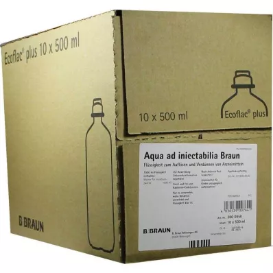Aqua AD Injectabilia Ecoflac Plus infusjonsløsning, 10X500 ml