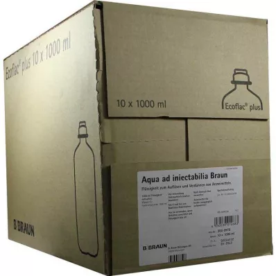 Aqua AD Injectabilia Ecoflac Plus infusjonsløsning, 10X1000 ml