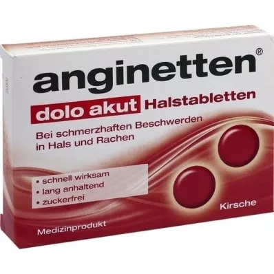 ANGINETTEN dolo akutt halspastiller, 24 stk