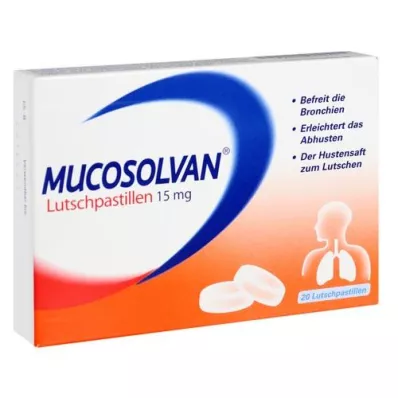 MUCOSOLVAN Sugetabletter 15 mg, 20 stk