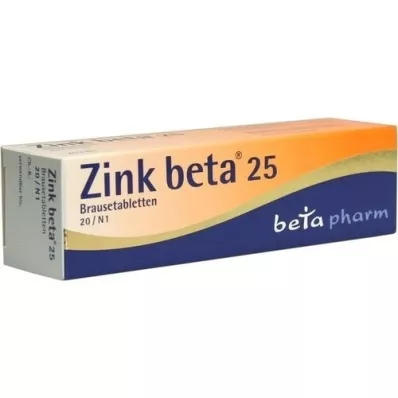 ZINK BETA 25 brusetabletter, 20 stk