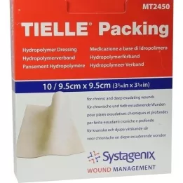 TIELLE Emballasje hydropolymerbandasje 9,5x9,5 cm steril, 10 stk