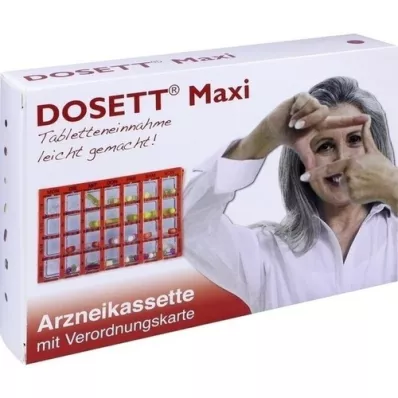 DOSETT Maxi medisinkassett rød, 1 stk