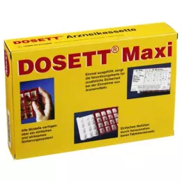 DOSETT Maxi medisinkassett rød, 1 stk