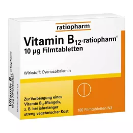 VITAMIN B12-RATIOPHARM 10 μg filmdrasjerte tabletter, 100 stk