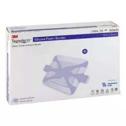TEGADERM Silikonskumkant FK 10x10 cm, 10 stk