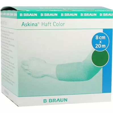ASKINA Selvklebende bandasje farge 8 cmx20 m grønn, 1 stk