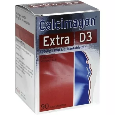 CALCIMAGON Extra D3 tyggetabletter, 90 stk
