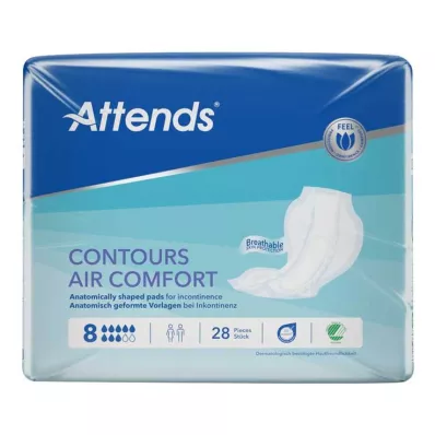 Attends Contours Air Comfort 8 Mal, 28 stk Attends Contours Air Comfort 8 Mal, 28 stk