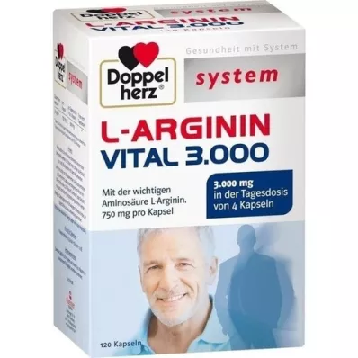 DOPPELHERZ L-Arginin Vital 3.000 systemkapsler, 120 kapsler