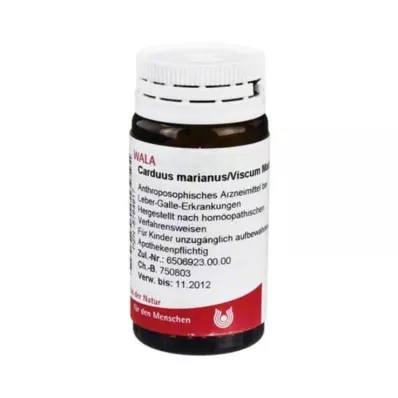 CARDUUS MARIANUS/VISCUM mali comp.globules, 20 g CARDUUS MARIANUS/VISCUM mali comp.globules, 20 g