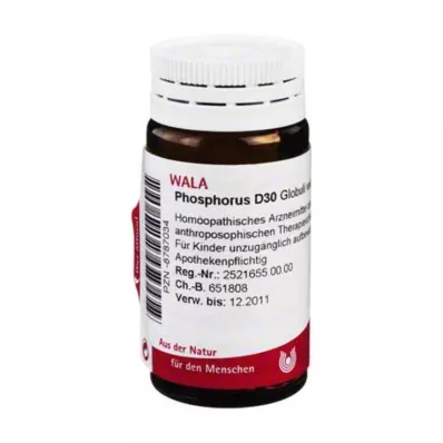 PHOSPHORUS D 30 globuler, 20 g