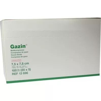 GAZIN Gaze komp.7,5x7,5 cm steril 12x medium, 20X5 stk