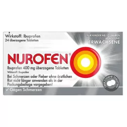 NUROFEN Ibuprofen 400 mg belagte tabletter, 24 stk