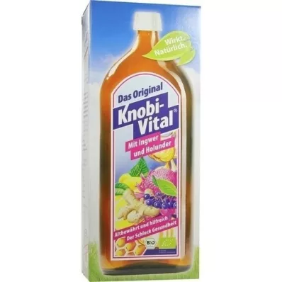 KNOBIVITAL med økologisk ingefær + hyllebær, 960 ml