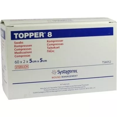 TOPPER 8 Kompr.5x5 cm sterile, 60X2 St