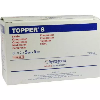 TOPPER 8 Kompr.5x5 cm sterile, 60X2 St