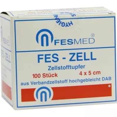 ZELLSTOFFTUPFER FES ZELL 4x5 cm sterkt bleket, 100 stk