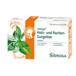 SIDROGA Filterposer med te til gurglemiddel for hals og svelg, 20X2,5 g