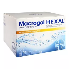 MACROGOL HEXAL pluss elektrolytter Plv.z.H.e.L.z.E., 50 stk