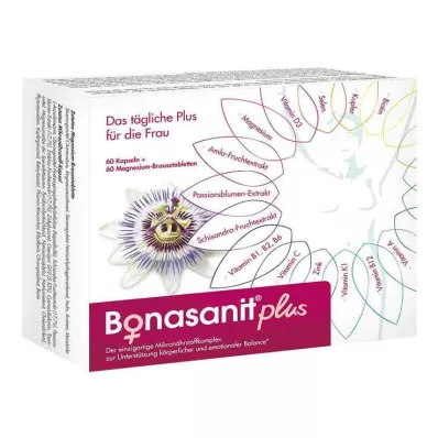 Bonasanit pluss 60 kapsler / 60 brusetabletter kombinasjonspakke, 1 stk Bonasanit pluss 60 kapsler / 60 brusetabletter kombinasjonspakke, 1 stk