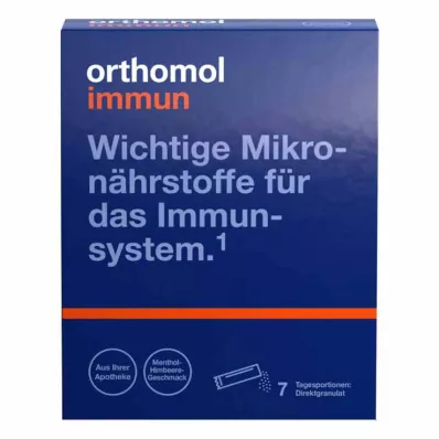 ORTHOMOL Immune direct granulat bringebær/mentol, 7 stk ORTHOMOL Immune direct granulat bringebær/mentol, 7 stk